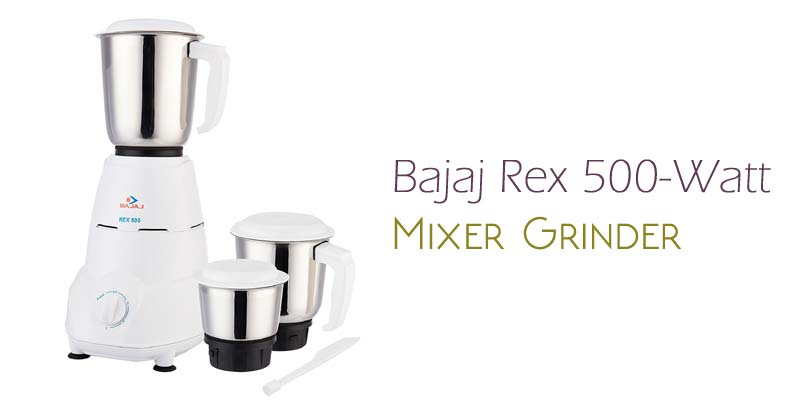 Bajaj Rex 500-Watt Mixer Grinder with 3 Jars