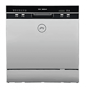 Godrej 8 Place Settings Dishwasher (DWT EON MGNS 8C NF SKSL, Silky Silver)