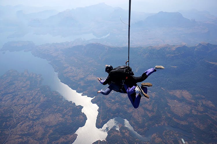 Sky Diving  in Aamby Valley