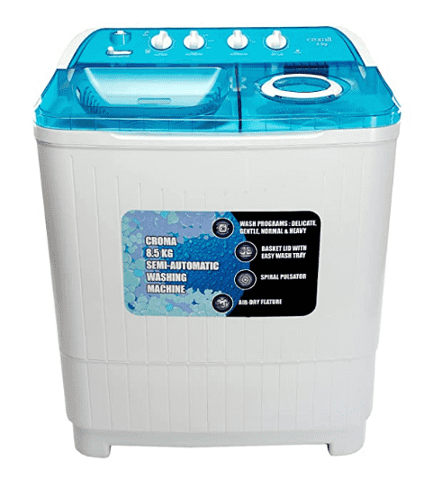 Croma 8.5 kg Semi Automatic Top Load Washing Machine