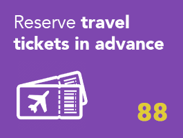 Reserve travel tickets advance