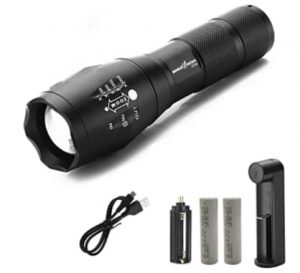 AmiciVisions Metal LED Torch Flashlight