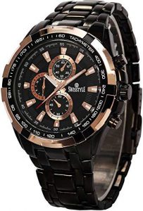 SWISSTYLE Analog Black Dial Men's Watch